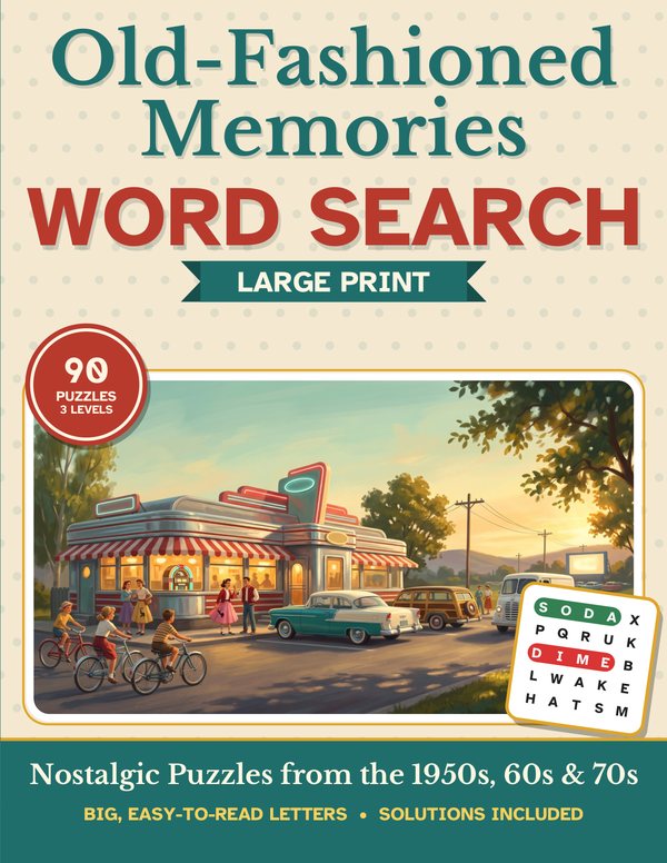 Cover of Old-Fashioned Memories Word Search Large Print